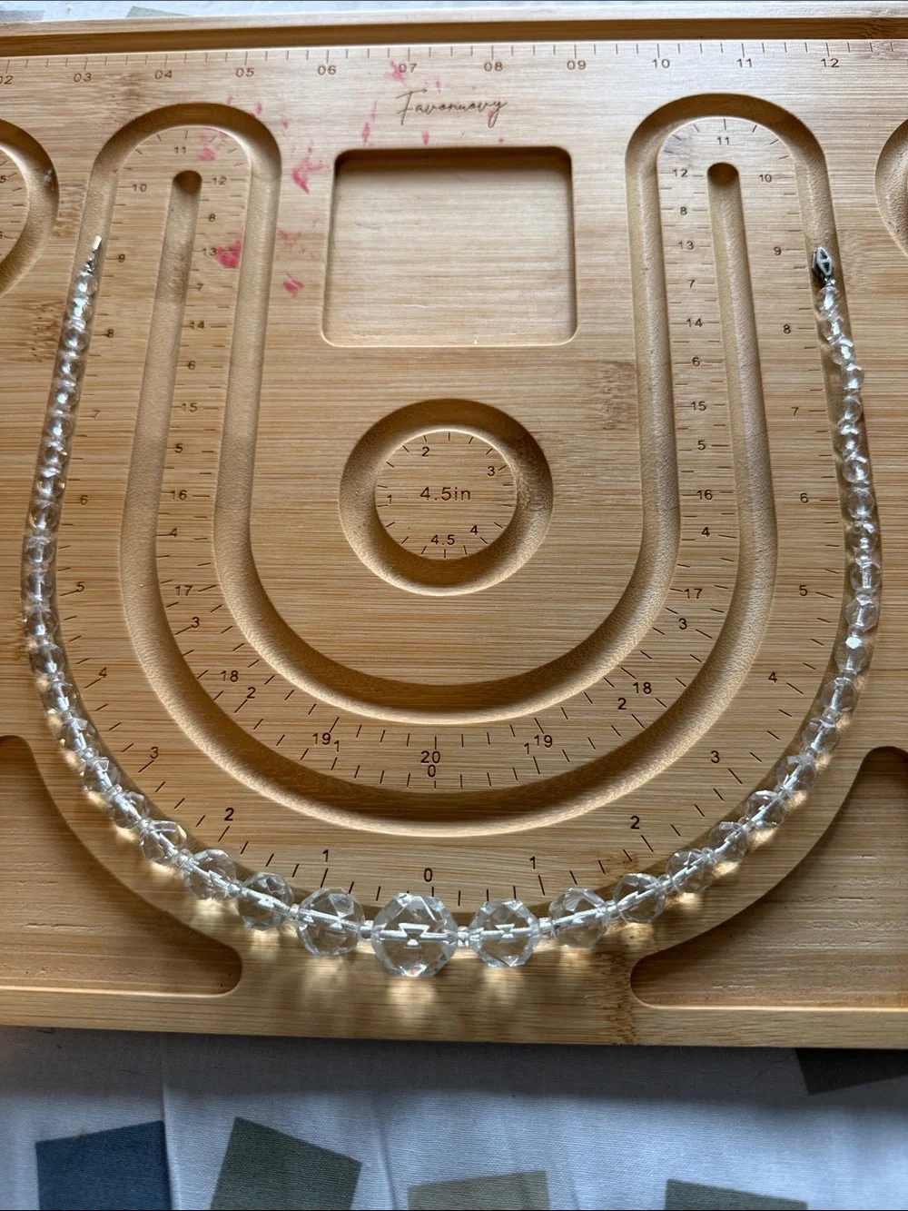 Clear Crystal Bead Necklace - Elegant Women's Jewelry